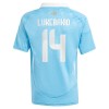 Børn - Belgien Lukebakio 14 Fodboldtrøje Udebane EM 2024